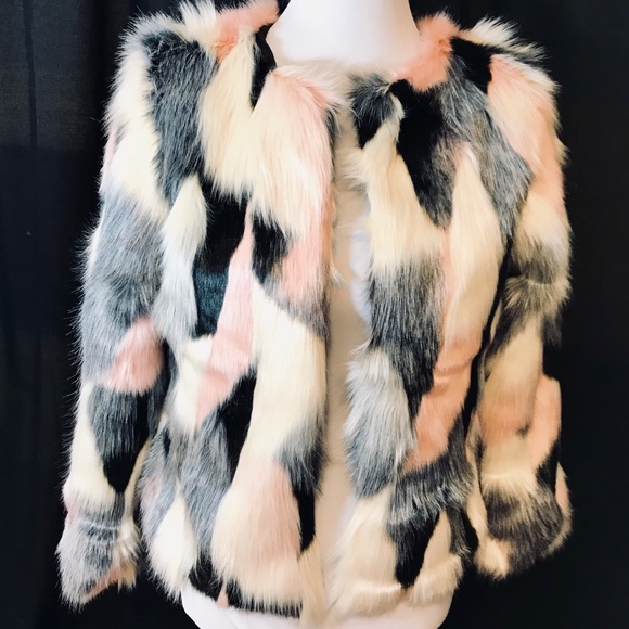 Multi Color Faux Rabbit Jackets - Picture 3 of 6